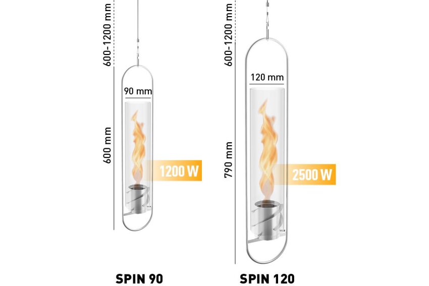 Höfats Spin 90 Hängefeuer - Silber